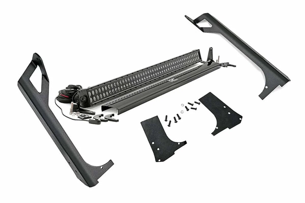 Fits Wrangler TJ(97-06) LED Light Windshield Mount 50_ Black Dual Row 70503BL